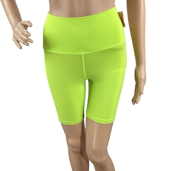 FP Movement by Free People Pants - FP Movement Epic Bike Shorts Neon Lime Green Size XS